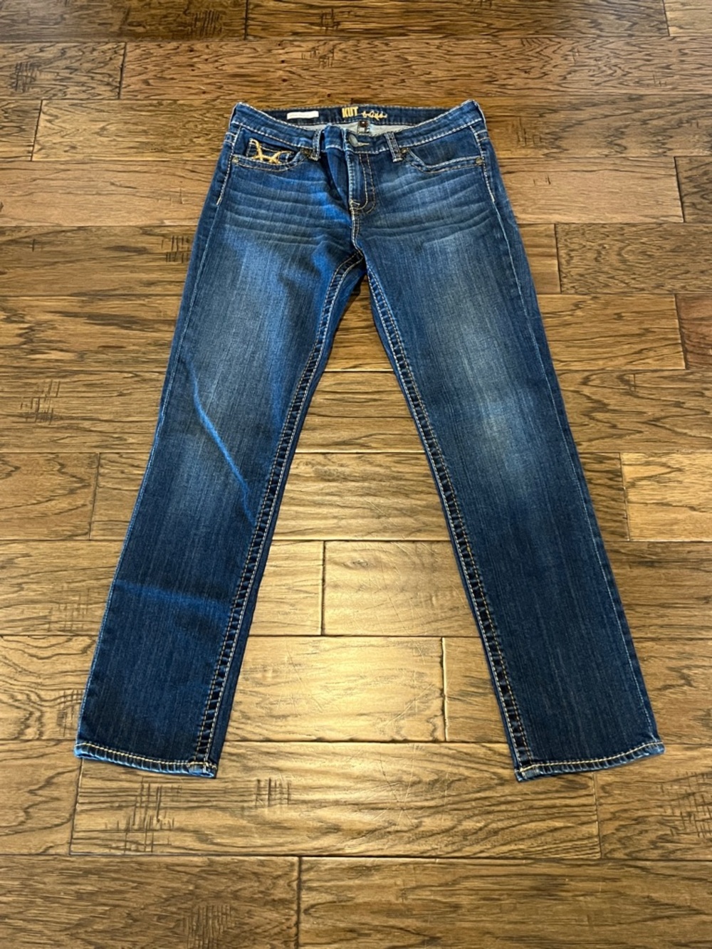 Kut From The Kloth Stevie Straight Leg Mid Rise Size 8